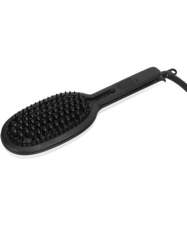 Buy Hair Straightener Brush & Heated Curler - Ionic Hot Brush with Massage Function for All Hair Types - US Plug 110V - International Shipping Available - Buy Online on GoSupps.com