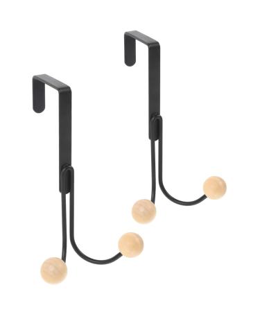 2pcs Iron Simple Door Hook Trousers Hook Door Hooks for Hanging Clothes Utility Hook Shelf Hat Metal