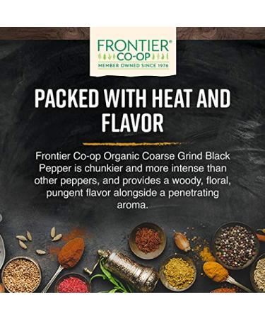 Frontier Co-op Organic Fair Trade Black Pepper Coarse Grind 1lb - Premium Spice - Buy Online on GoSupps.com