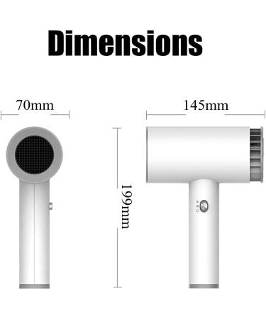 Cordless Hair Dryer Lightweight Travel Portable Professional Hair Dryer with Hot and Cold Air for Pet Hairdressing Oil Painting Drying - Buy Online on GoSupps.com