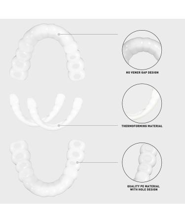 2 Pairs Snap on Dentures & Veneers with Box - Temporary Braces Cover for Imperfect Smile - Buy Online on GoSupps.com