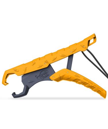 SNAIL TRAIL 7.5''/9'' Floating Fish Gripper, Fishing Grabber, Catfish Mouth Pliers, Caught Bass Holder, Digital Scale Hook Clamp, Saltwater Lip Grip Tool with Lanyard, Gifts for Men 7.5-Inch A: Yellow-Gray - Buy Online on GoSupps.com