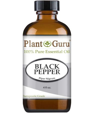 Black Pepper Essential Oil 4 oz | 100% Pure Piper Nigrum | Therapeutic Grade for Aromatherapy & Natural Remedies - Buy Online on GoSupps.com