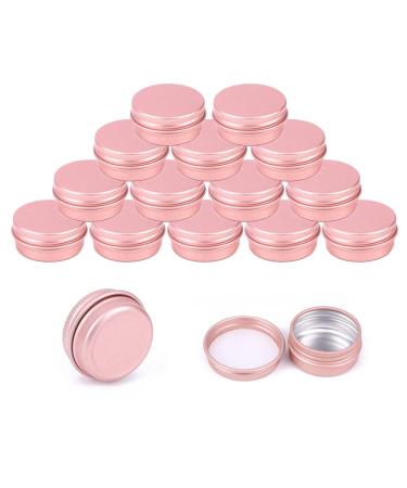 YDHfdc Aluminium Empty Jars 15 Pieces 10ml Empty Cosmetics Container Pots with Screw Lids Empty Round Aluminium Tins for Lip Balm Lotion Cream Masks Mini Candles Cosmetics
