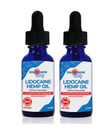 Lido-Hemp Oil: Natural Pain & Stress Relief Blend - Eucalyptus Spearmint Essential Oils Lidocaine Hemp Extract - Premium Quality Holistic Solution (2)