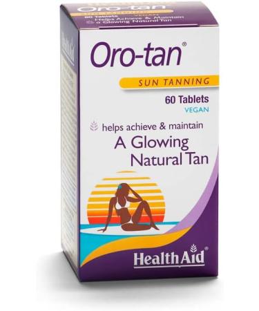 HealthAid OroTan Sun Tanning Tablets - Natural Tan Enhancer - 60 Tablets - Buy Online on GoSupps.com