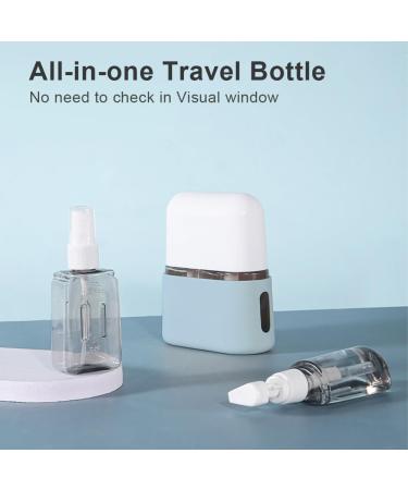 Flintronic 4-in-1 Travel Bottles Set - 50ml Leak-Proof Containers for Shampoo Conditioner & Cosmetics - Portable Travel Accessories with Labels - Blue - Buy Online on GoSupps.com