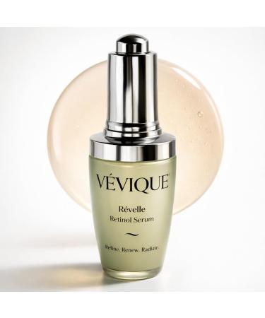 V VIQUE R velle Retinol Serum 1% Pure Retinol with Ceramide NP & Oat Extract Texture-Smoothing Face Serum for Radiant Skin Gentle Formula for Sensitive Skin 1 fl oz