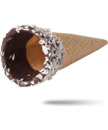 170 Medium Cones Covered with Chocolate and Coconut Grain Rolled Waffle for Ice Cream and Pastries - Buy Online on GoSupps.com