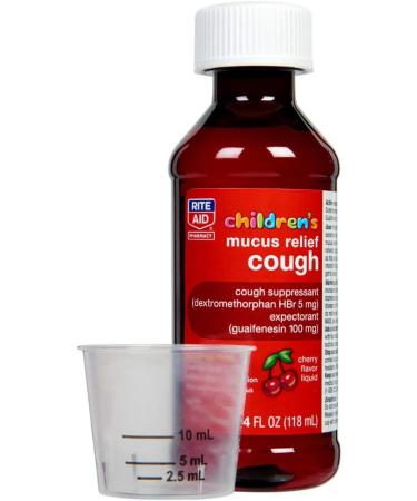 Rite Aid Children s Cough Relief Liquid - Cherry 4 fl oz | Best Cough Medicine for Kids | Effective Cough Suppressant & Chest Congestion Relief - Buy Online on GoSupps.com