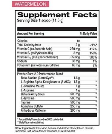Rivalus Powder Burn 2.0 Pre-workout Watermelon 35 Servings - Intense Preworkout Energy 200mg Caffeine Zero Banned Substances 403 gram - Buy Online on GoSupps.com