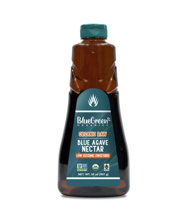 Blue Green Agave Organic Nectar, Raw Blue, 32 Ounce