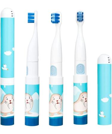 VITAMMY Smile Kids Sonic Toothbrush - Blue Walrus | Fun Animal Designs for Children 3+ | Shop Internationally - Buy Online on GoSupps.com