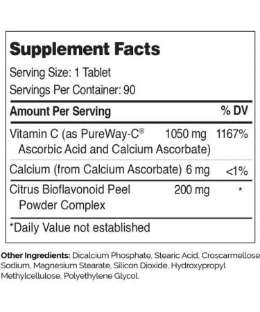 Zahler Pureway C 1000mg | Advanced Vitamin C Supplement | Certified Kosher | 90 Tablets - Buy Online on GoSupps.com