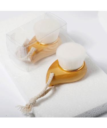 Skin Brush for Wooden Handle Facial Soft Cleansing: Face Scrubber Wash - Buy Online on GoSupps.com