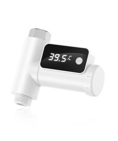 LED Display Home Water Shower Thermometer  5 85  Baby Bath Water Thermometer Celsius/Fahrenheit Display Rotatable Screen For Baby Kids Adults (Color : White  Size : 10.3 * 9 * 5cm) 10.3*9*5cm White