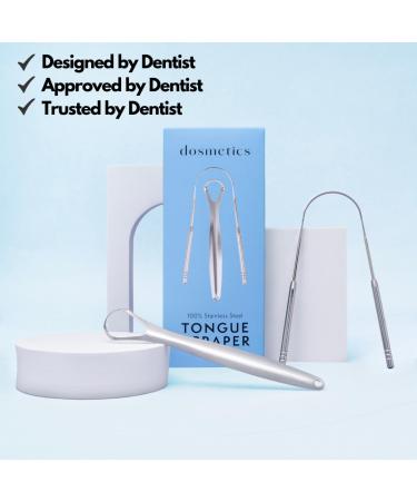 Tongue Scraper Variety Pack - 100% Medical Grade Stainless Steel for Adults & Kids | Easy Oral Care & Hygiene - Buy Online on GoSupps.com
