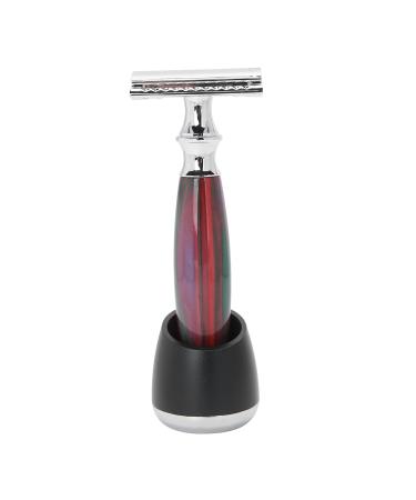 Sluffs manual scraper scraper holder base double -edged handle razorable traditional tools spare stands razor accessories (red)