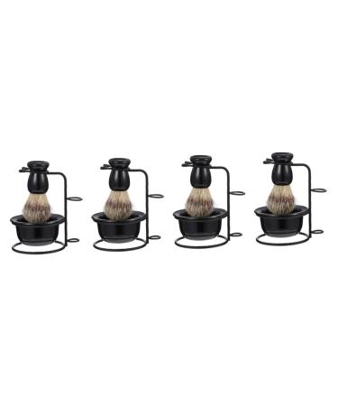 Beavorty 4 sentences beard set Razi bowl men soap shaving bowl frame shaving razor foam cups hair wear-resistant razor brush shaving cup care adjustment accessories shave man stainless steel
