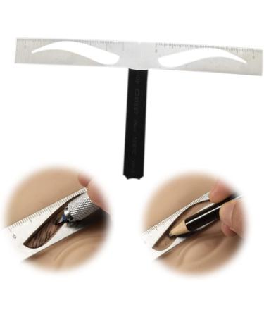 Ipetboom 1pc Eyebrow Template Tool Eyebrow Makeup Model Eyebrow Stencil Triangular Ruler Stainless Steel Size 1 As Shown - Buy Online on GoSupps.com