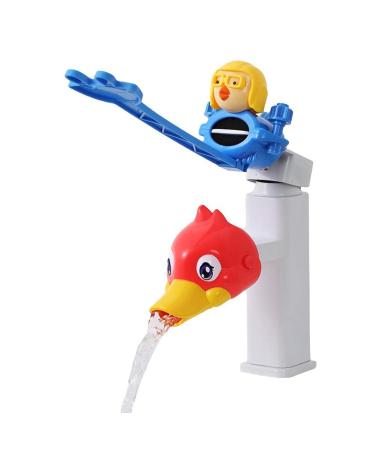Faucet handle and nozzle extender for children spray -proof extension tap cartoon shapes silicone handle extender sink handle