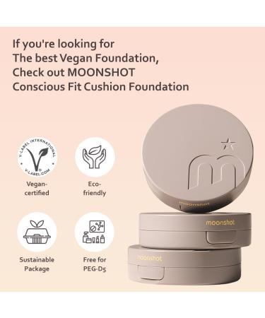 Buy MOONSHOT KOREA Conscious Fit Cushion Foundation - Flawless Coverage Long-Lasting Lightweight K-Beauty (21N Cosmic Vanilla Refill - Buy Online on GoSupps.com