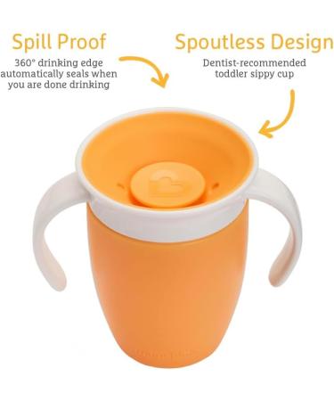 Munchkin Miracle 360 6+ Month 7oz Baby Sippy Cups (2-Pack) Free Flow Beaker for Toddlers Trainer Cup BPA-Free Spill-Free  - Buy Online on GoSupps.com