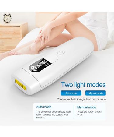 Hair Removal Device for Women and Men IPL Removal Hair Painless Permanent Hair Removal Kit for Genitals Intimate Pubic Hair Bikini Line Facial Armpits Legs Arms (White) White (Higher Energy) - Buy Online on GoSupps.com