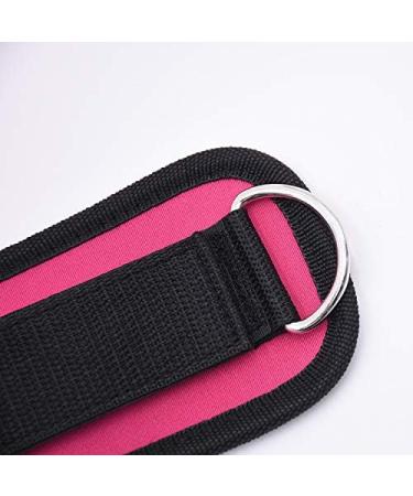 ecaqlin Adjustable D-Ring Ankle Strap Buckle Body Building Resistance Band Gym Multi Thigh Leg Ankle Cuffs Power Weight Lifting Fitness Rope Rose Red - Buy Online on GoSupps.com