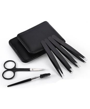 Voko 6-Part Stainless Steel Eyebrow Tweezers Set for Men & Women - Precision Hair Removal & Eyebrow Trimming - Buy Online on GoSupps.com
