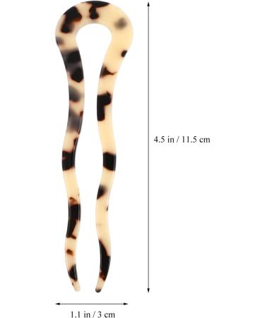 Beaupretty Outdoor Long Accessory Beaded Girl Chopsticks Stick Fork U Elegant U- Forks Out Travel Cellulose Brown Headdress Women Pins Acetate Accessories Chinese Pattern Hairpin - Buy Online on GoSupps.com