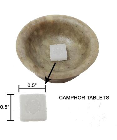 Premium Quality Refined Camphor Tablets 50g Pack - 100% Natural Incense for Aromatherapy & Puja - Odor Eliminator by New Age Imports Inc. (50g) - Buy Online on GoSupps.com