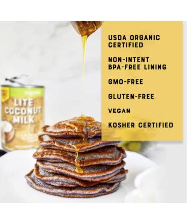 Organic Light Coconut Milk by Nature's Greatest Foods - 13.5 Oz - No Guar Gum  No Preservatives - Gluten Free  Vegan and Kosher- 5-7% Coconut Milk Fat  Unsweetened (12-Pack) Organic Lite 12 Pack - Buy Online on GoSupps.com