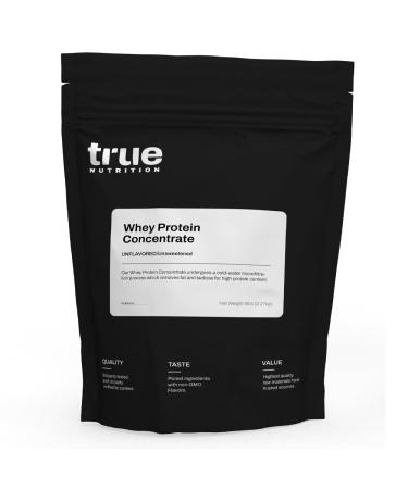 True Nutrition - Whey Protein Concentrate - 100% Whey Protein Powder - Fast Acting Low Carb Protein Powder with Essential Amino Acids - High in Leucine (Unflavored 5 lb.) Unflavored 5 Pound (Pack of 1)