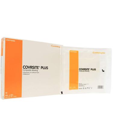Smith and Nephew Inc Covrsite Plus Waterproof Composite Dressing 6" x 6" Adhesive Extensible Conformable (Box of 10 Each)