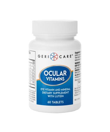 GeriCare Ocular Vitamins, Eye Vitamins and Minerals with Lutein, Dietary Supplement Tablets, 60 Count (Pack of 1)