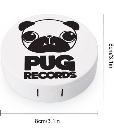 Pug Records Round Case For Contact Lens Kit Storage Box with Mirror Printed - Buy Online on GoSupps.com