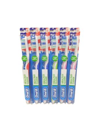 Oral-B Healthy Clean Toothbrush Soft Assorted Colors Pack of 6