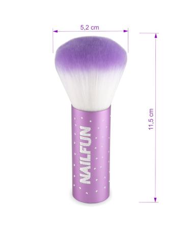 NAILFUN HQ Dust Brush - Soft Fluffy Pink Brush with Long Aluminum Handle for Precision Nail Care - Buy Online on GoSupps.com