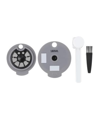 Capsule de caf r utilisable pour machines Tassimo capacit de 12 g avec couvercles de 60 ml et 180 ml cuill re et brosse de nettoyage incluses