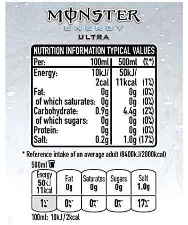 Monster - Energy Ultra - Energy Drink - 12 packs - 500 ml per pack - Energy Booster - Less sweet - Lighter in taste - No calories - High in caffeine - Buy Online on GoSupps.com