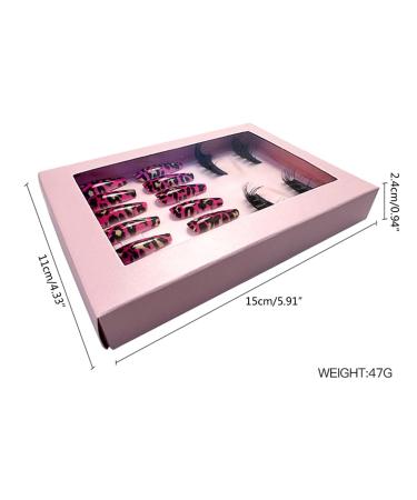 Faux Mink Manga Lashes & French Tip Coffin Press On Nails - Natural Look Anime False Eyelashes Set - Buy Online on GoSupps.com