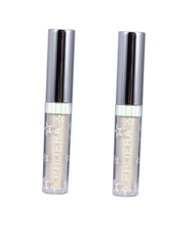 Healvian 2pcs Glitter Eyeshadow Glitter Eye Shadow Glitter Liquid Eyeliners Shimmer Eye Shadow Glow