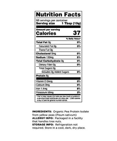 Terrasoul Superfoods Organic Pea Protein 3 Pounds - Buy Online on GoSupps.com