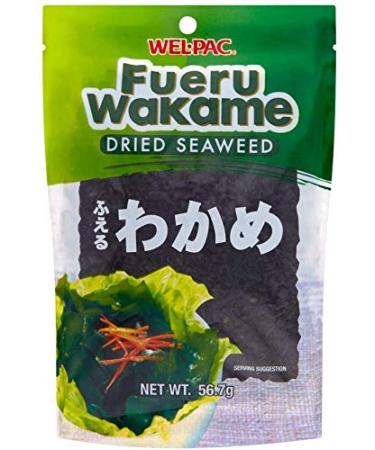 WEL-PAC Japanese Dried Wakame Seaweed "Fueru Wakame" 2 oz (1 bag)