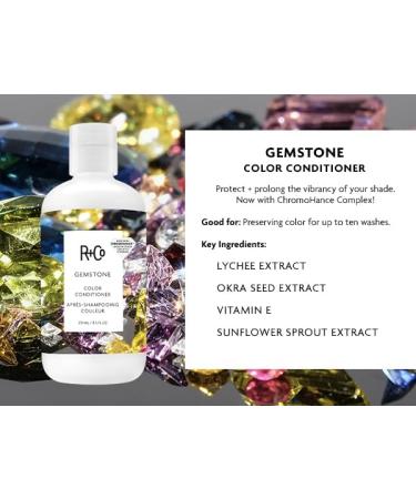 R+Co Gemstone Color Shampoo & Conditioner Set | 8.5 Oz + Waterfall Travel Size | Vegan Cruelty-Free | Prolonged Color Vibrancy & Hair Repair - Buy Online on GoSupps.com