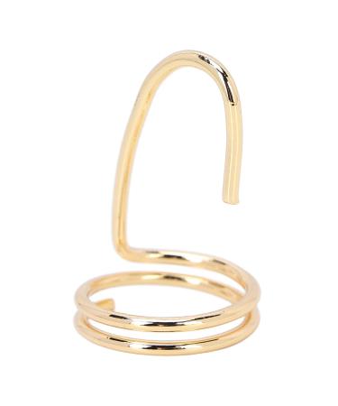 Chiciri's fingertips easy to wear healthy manicure of galvanized copper fingernail ring harmless for party for women for everyday life (3045 gold)