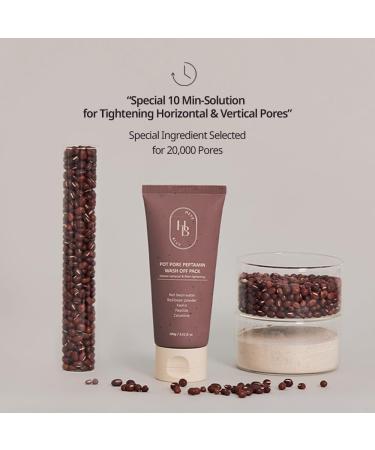 HEVEBLUE Pot Pore Peptamin Wash Off Pack - Red Bean Peptide Removes Blackhead Pore Care Tightening Hydrating Sensitive Skin Korean Skincare Exfoliating Vegan K-Beauty Wash-off Mask Pack - Buy Online on GoSupps.com