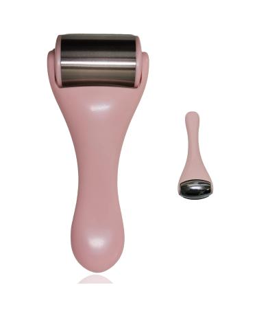 Hysotok Ice Roller for Face  Ice Roller for Face & Eye 2 Pcs  Stainless Steel Face Massager Ice Roller for Puffiness  Migraine  Pain Relief  Mini Ice Roller for Eyes Dark Circles (Pink)