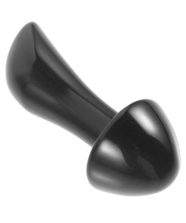 Mobestech Jade Facial Massage Tool Mushroom Gua sha Jade Eye Massage Facial Tool Smooth Face Massage Scraping Tool Mushroom Shape Face Massager (obsidian)